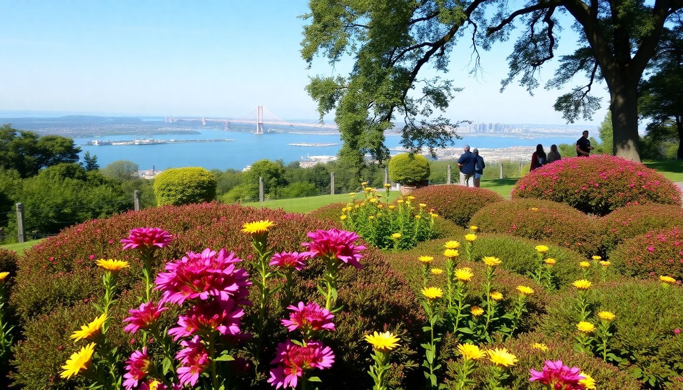 A serene photo of Heather Garden at Fort Tryon Park with muted tones.