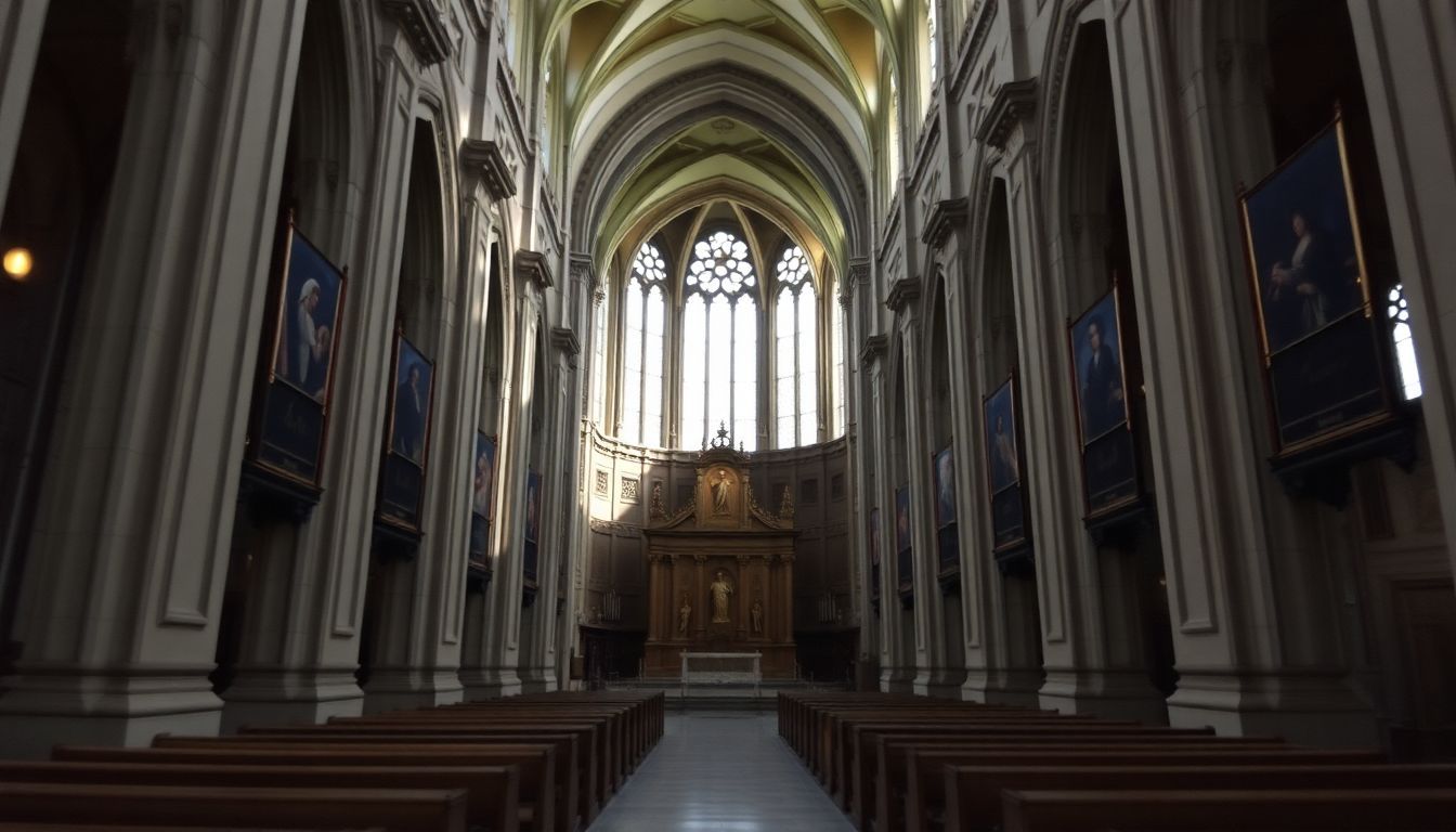 St. Patrick's Cathedral featuring stunning architecture and serene ambiance.